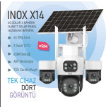 Inox-X14 4 Lensli E-Sim Destekli Solar Güvenlik Kamerası
