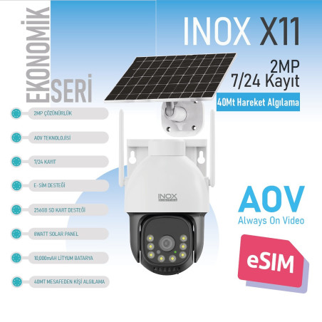 INOX-X11 2MP 4G ESİM DESTEKLİ SOLAR KAMERA
