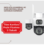 Inox-X14 4 Lensli E-Sim Destekli Solar Güvenlik Kamerası