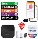 copy of OPAX-W20-W-SİYAH +BGR-O9 SADECE WIFI & BGR-09 KABLOSUZ SİRENLİ ALARM SİSTEMİ (1 YIL AHM ÜCRETSİZ)