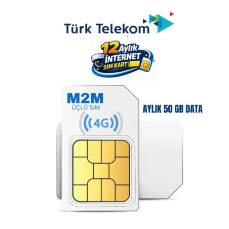Türk Telekom M2M 50 GB Data Hattı | Profesyonel 4G Kamera SIM Kartı