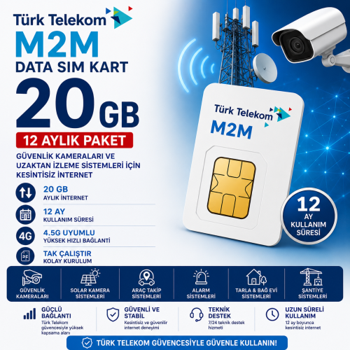 copy of Türk Telekom 50GB Aylık Data Hattı – 12 Ay Geçerli 4G LTE SIM Kart