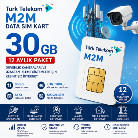 copy of copy of Türk Telekom 50GB Aylık Data Hattı – 12 Ay Geçerli 4G LTE SIM Kart