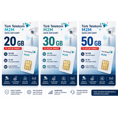 copy of copy of Türk Telekom 50GB Aylık Data Hattı – 12 Ay Geçerli 4G LTE SIM Kart