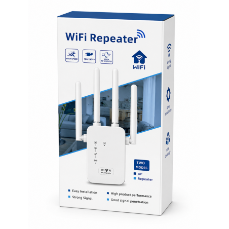 IOMA 4 ANTENLİ KABLOSUZ MENZİL GENİŞLETİCİ (REPEATER)  IO-RE300SG