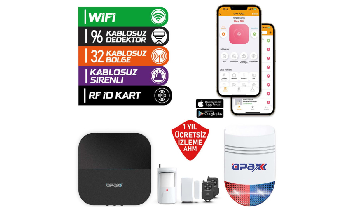 OPAX W20 Kablosuz Alarm Sistemi | WebdeMarka